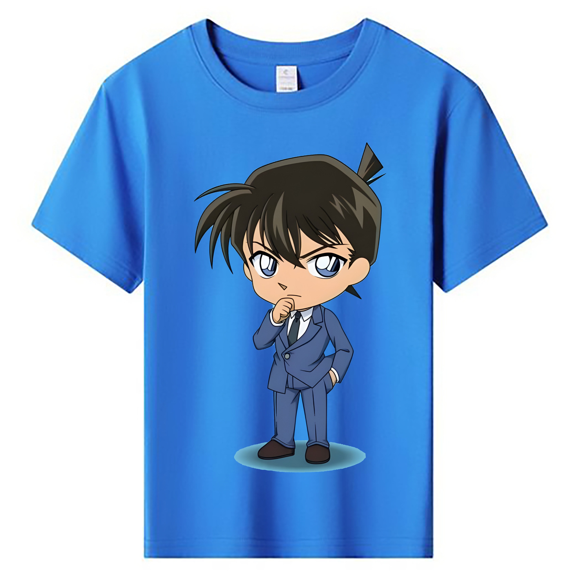 （画像用） 名探偵コナン 江戸川 コナン Detective Conan Conan Edogawa 綿100％キッズTシャツ（フロントプリント）